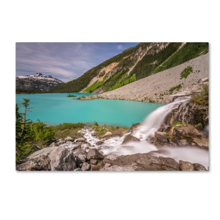 Pierre Leclerc 'Glacier Waterfall' Canvas Art,16x24